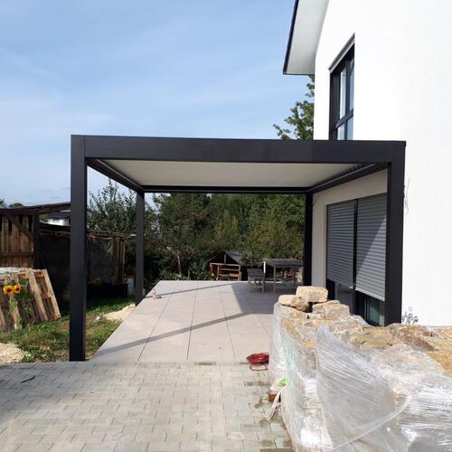 Lamellendach Seitenansicht