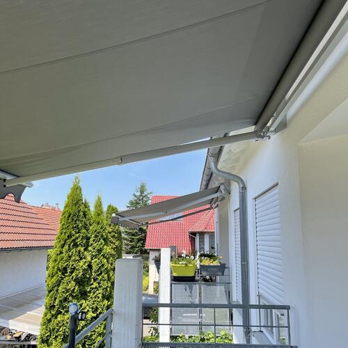 Gelenkarmmarkise Innenansicht