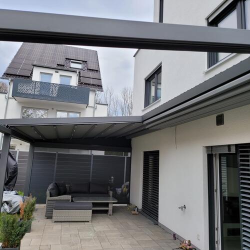 Pergola Innenansicht offen