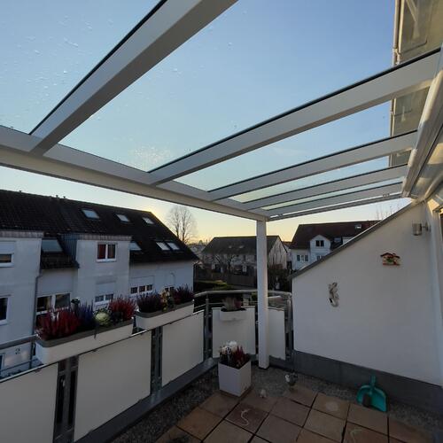 Terrassenüberdachung mit Glaseindeckung