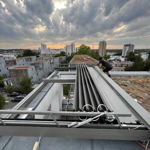 Lamellendach Aufdachmontage