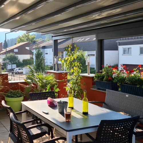 Pergola Innenansicht geschlossen