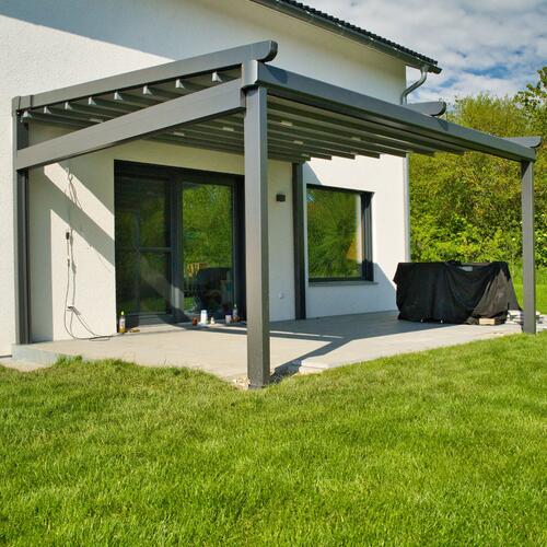 NM Pergola-Faltmarkise Ansicht links