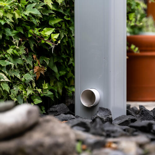 Terrassenüberdachung Wasserablauf Detailfoto